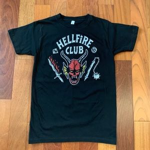 Stranger Things Dungeons and Dragons Hellfire Club Black Tee